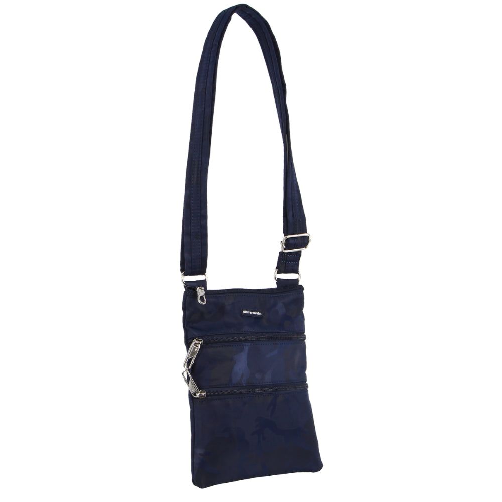 Anti-Theft Range Pierre Cardin Anti-Theft Cross Body Bag Travel Azul Marino Camuflaje | UZNG-98037