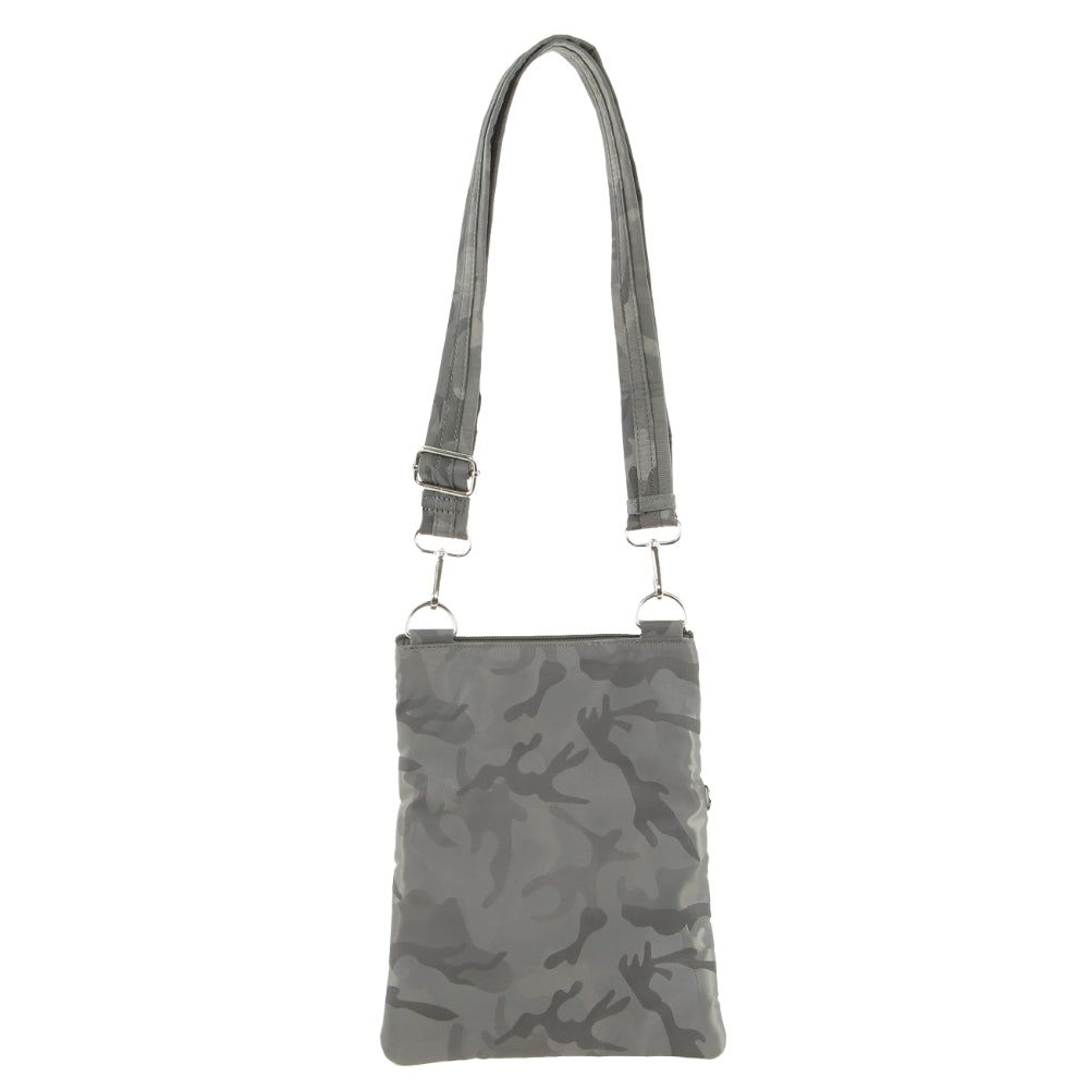 Anti-Theft Range Pierre Cardin Anti-Theft Cross Body Bag Travel Gris Camuflaje | POXQ-78253