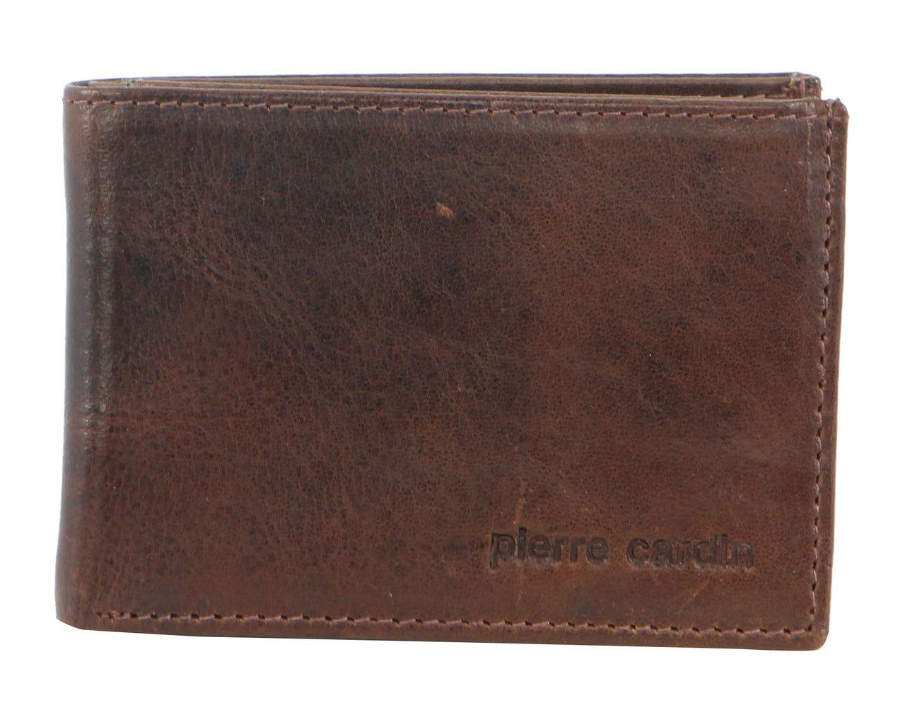 Bi-Fold Wallets Pierre Cardin Italian Leather Bi-Fold Wallet Hombre Negras | DPXH-41635