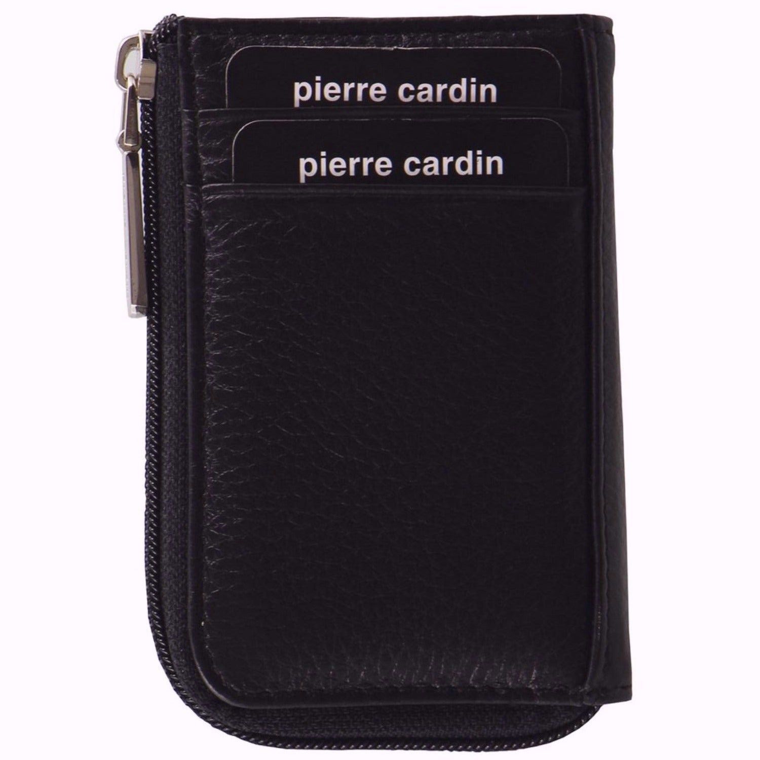 Bi-Fold Wallets Pierre Cardin Italian Leather Key + Credit Card Holder Hombre Negras | DNEI-76915