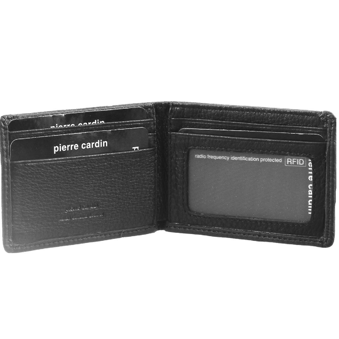 Bi-Fold Wallets Pierre Cardin Italian Leather Bi-Fold Wallet Hombre Negras | AXQV-83529