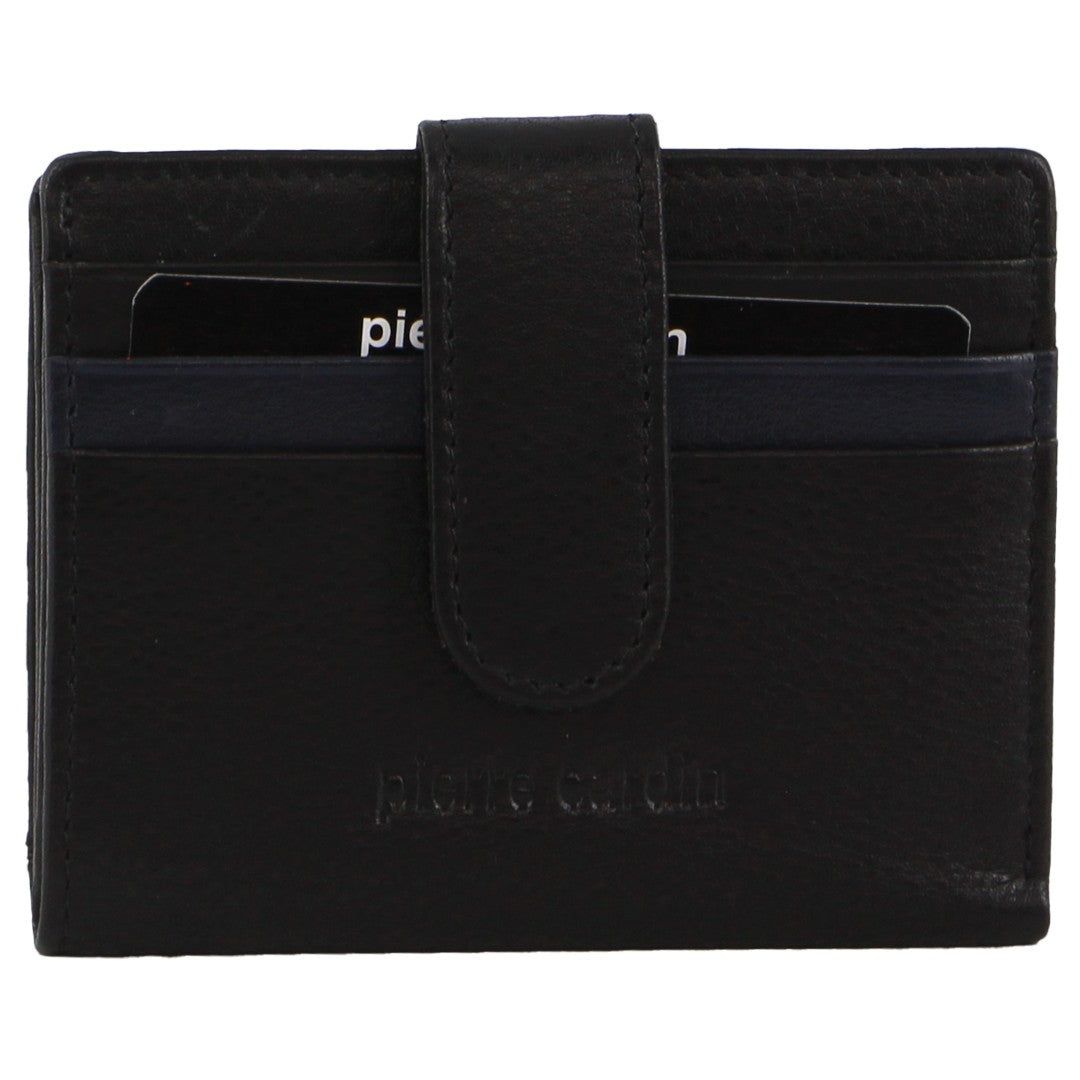 Bi-Fold Wallets Pierre Cardin Leather Bi-Fold Card Holder Wallet Hombre Negras | ADSP-04856