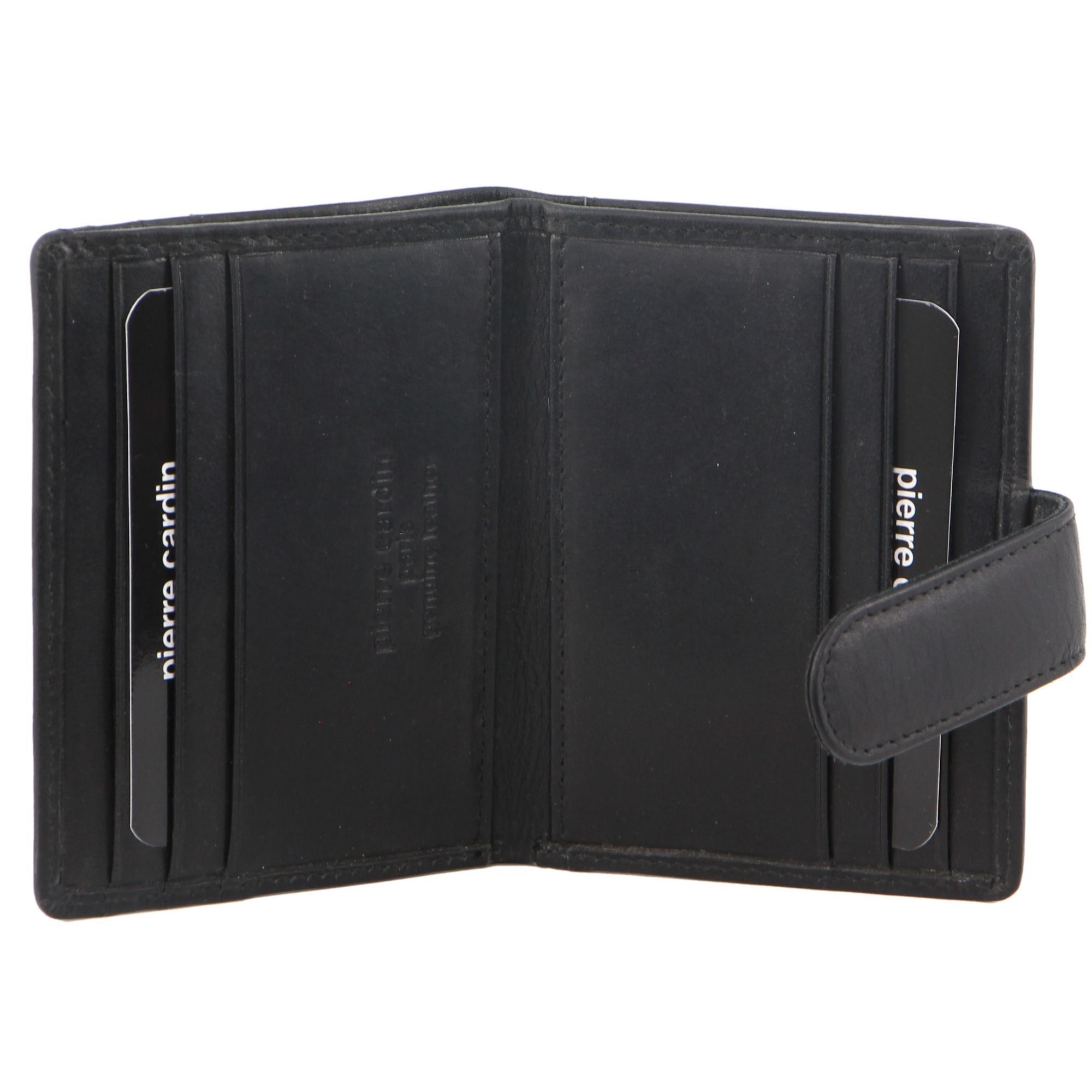 Bi-Fold Wallets Pierre Cardin Leather Bi-Fold Card Holder Wallet Hombre Negras | JPOV-75408