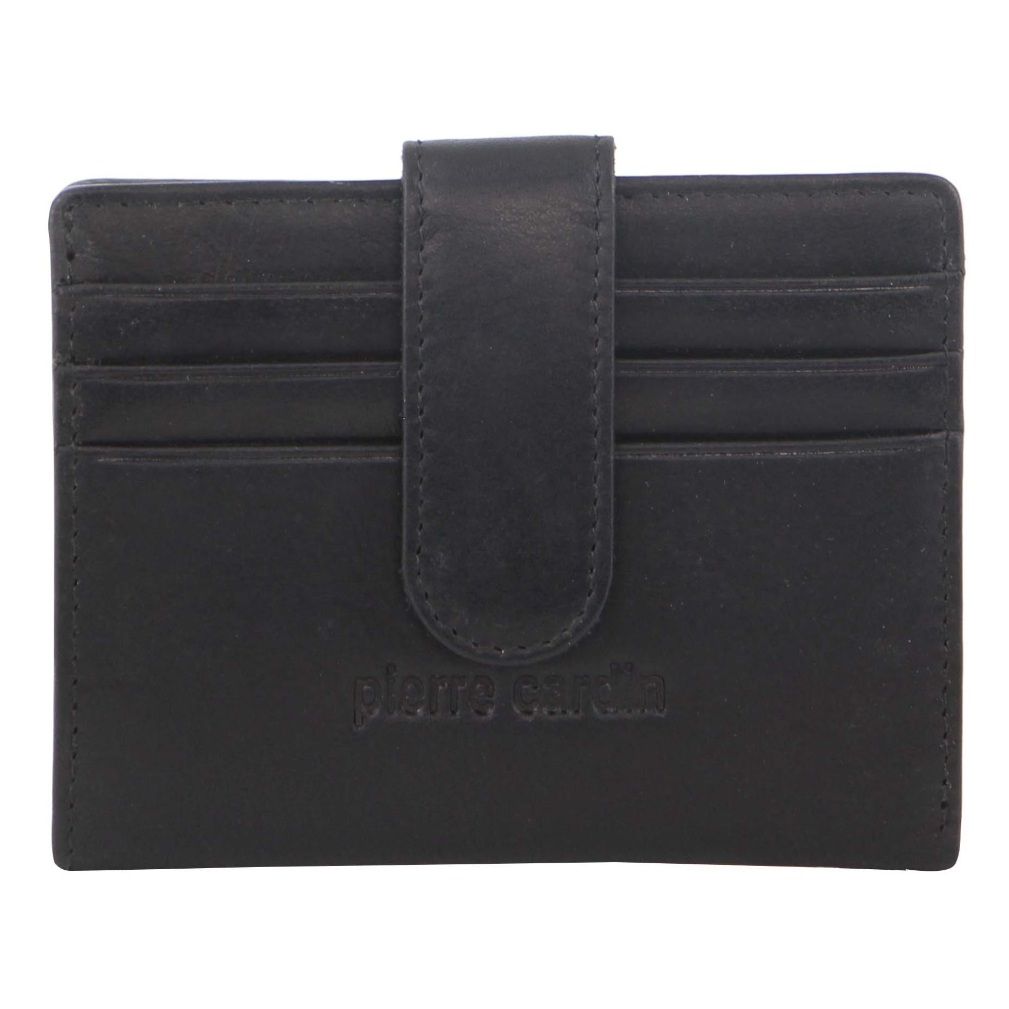 Bi-Fold Wallets Pierre Cardin Leather Bi-Fold Card Holder Wallet Hombre Negras | JPOV-75408