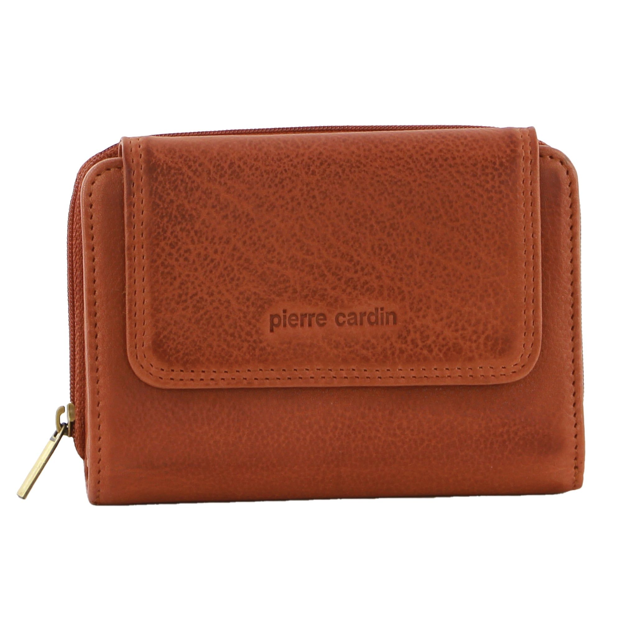 Bi-Fold Wallets Pierre Cardin Leather Compact Bi-Fold Tab Wallet Mujer Marrones | AQHC-35162