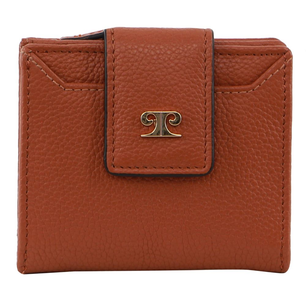 Bi-Fold Wallets Pierre Cardin Leather Flip-over Bi-fold Wallet Mujer Marrones | VLHI-01289