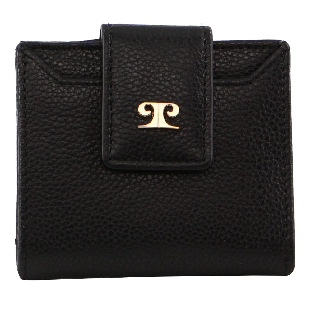 Bi-Fold Wallets Pierre Cardin Leather Flip-over Bi-fold Wallet Mujer Negras | JBXY-61847