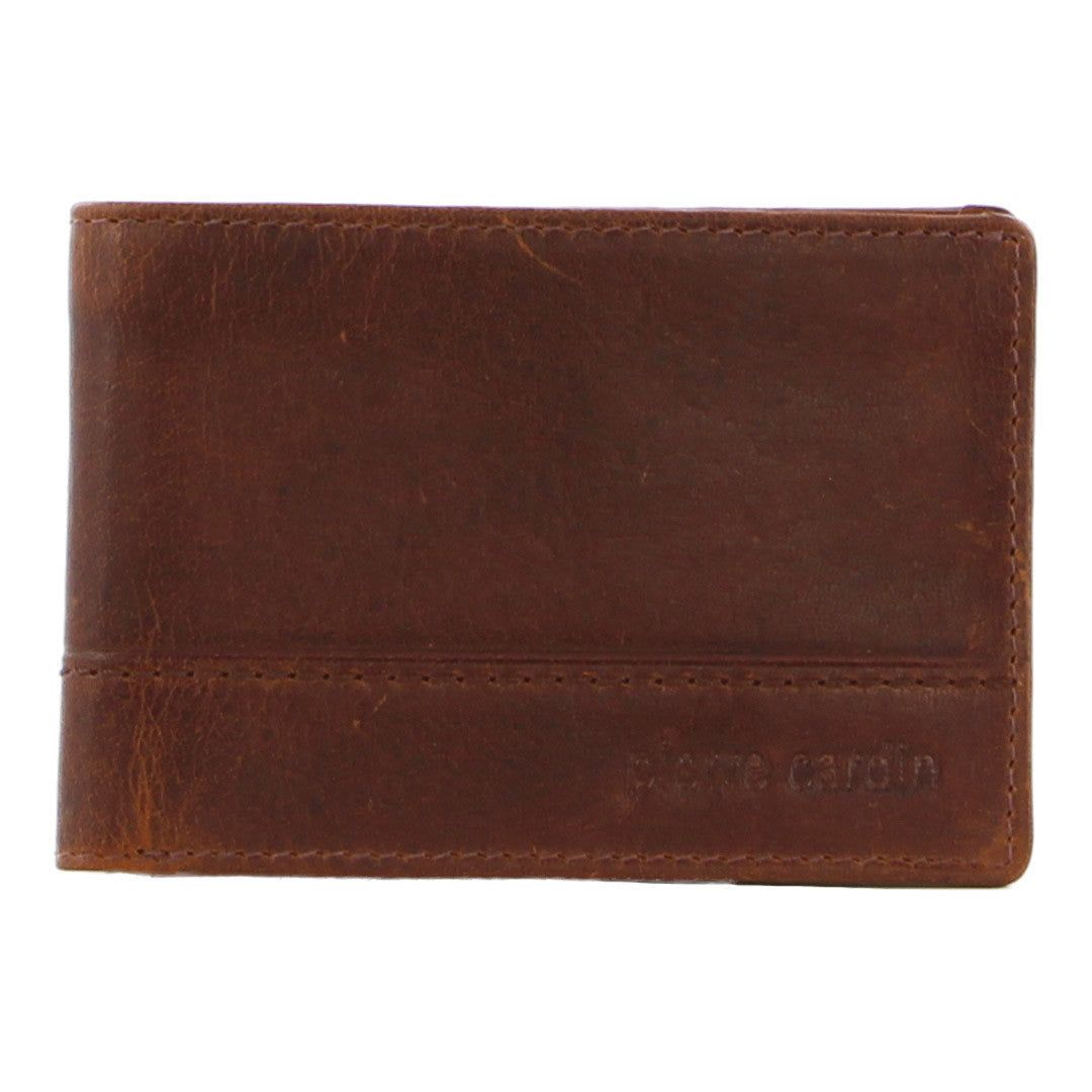 Bi-Fold Wallets Pierre Cardin Leather Slimline Bi-Fold Wallet Hombre Marrones | ESBZ-46519