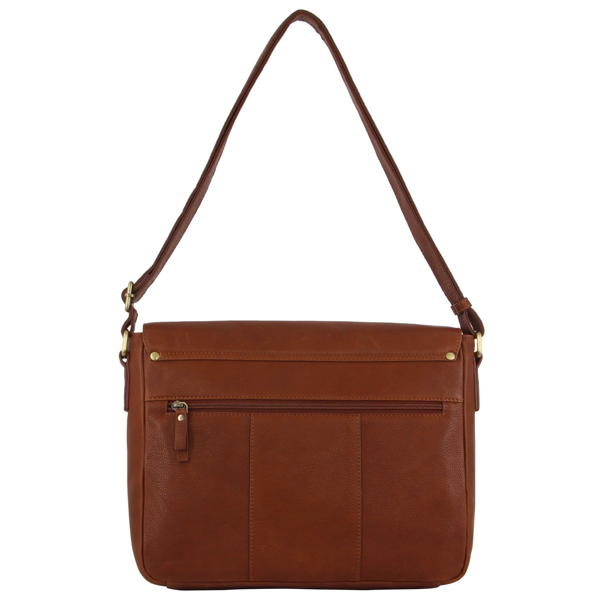 Bolsa De Mensajero Pierre Cardin Leather Business Satchel Hombre Marrones | NDIP-06895