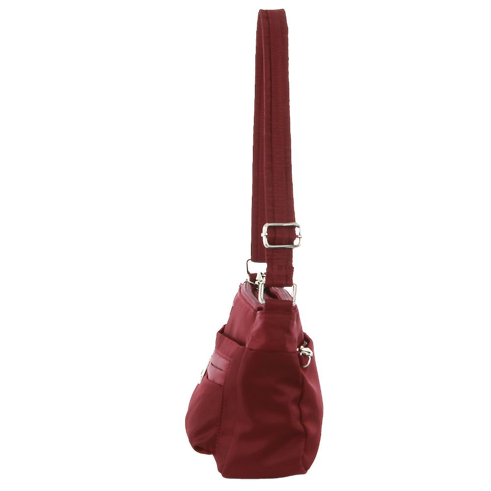 Bolsas Hombro Pierre Cardin Anti-Theft Cross-Body Bag Mujer Burdeos | HFVJ-09836