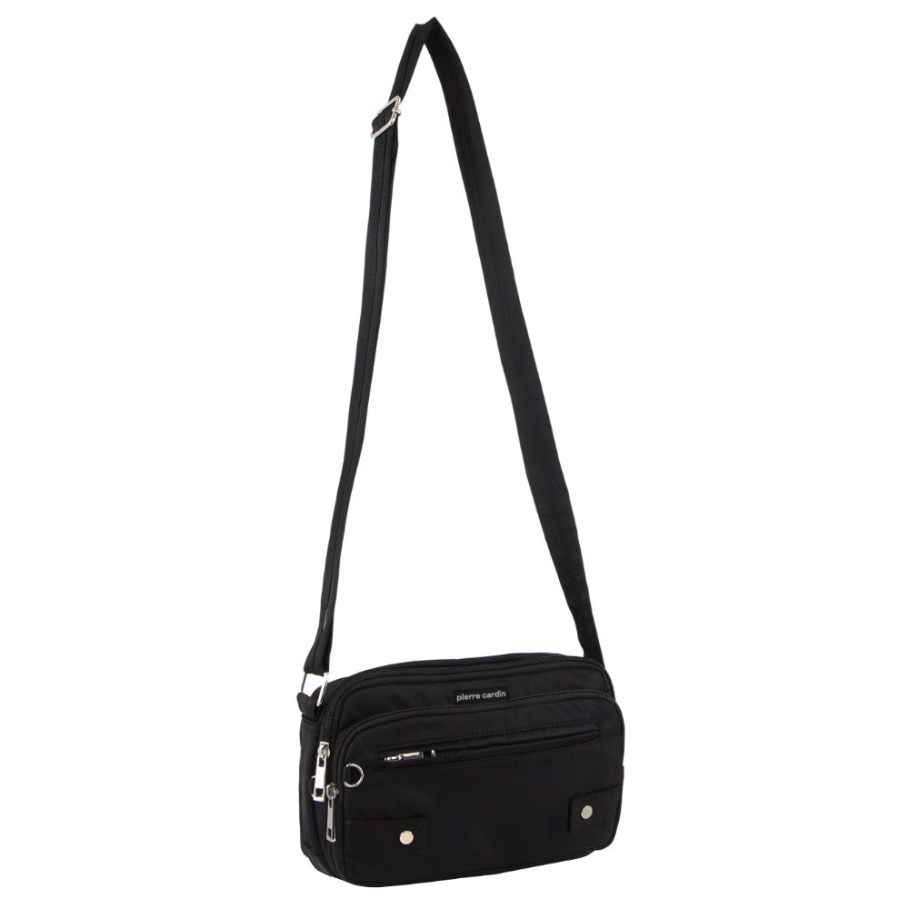 Bolsas Hombro Pierre Cardin Anti-Theft Cross Body Bag Hombre Negras | XSYC-08965