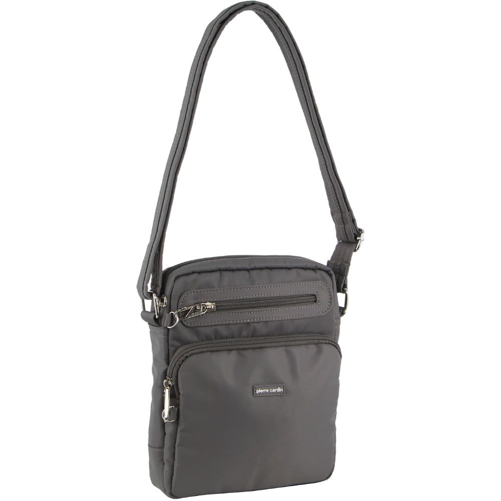 Bolsas Hombro Pierre Cardin Anti-Theft Cross Body Bag Hombre Gris | ZQHC-65784