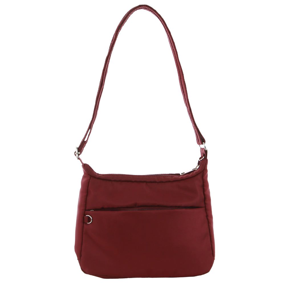 Bolsas Hombro Pierre Cardin Anti-Theft Cross Body Bag Mujer Burdeos | OUKH-71039