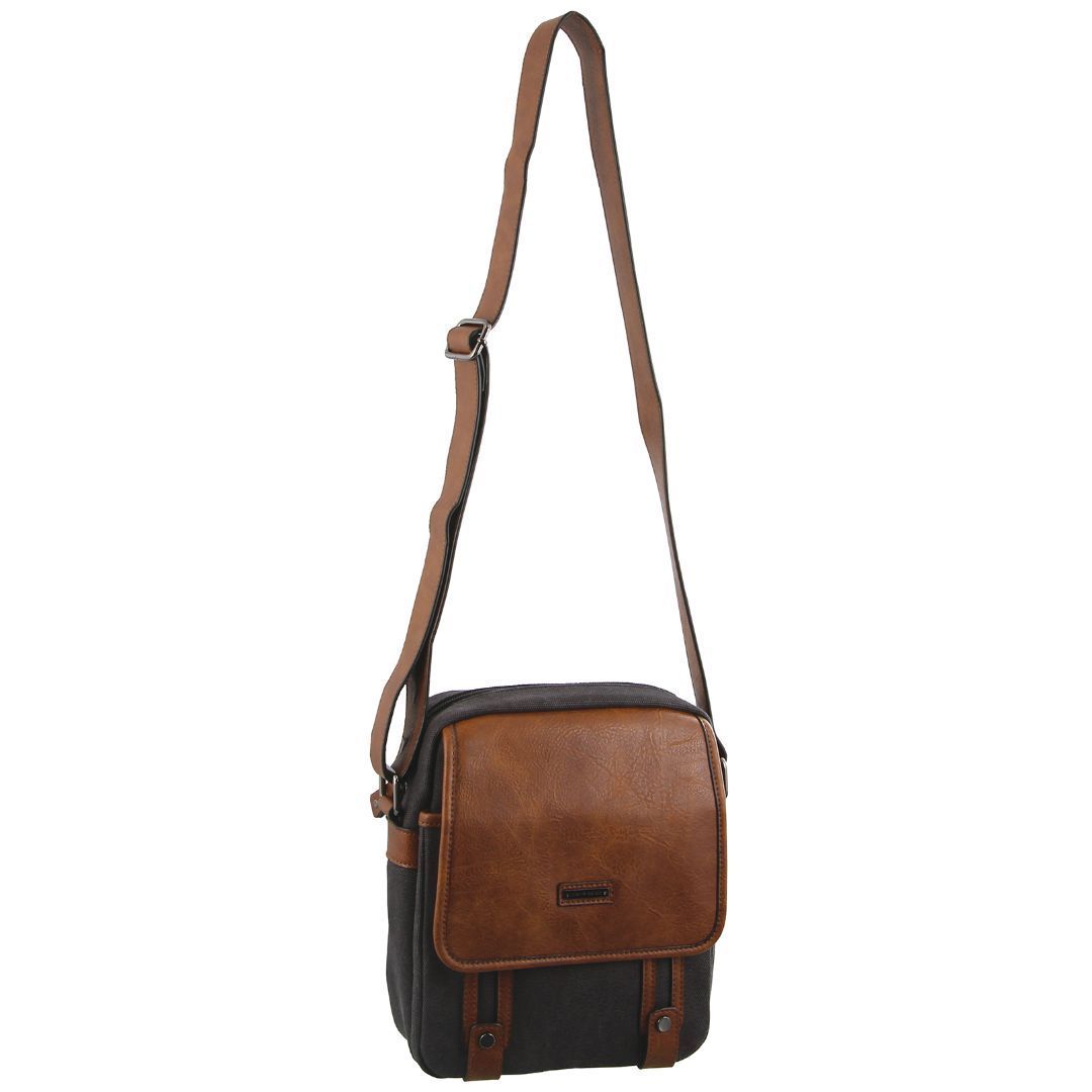 Bolsas Hombro Pierre Cardin Canvas Cross Body Bag Hombre Negras | EASC-26850