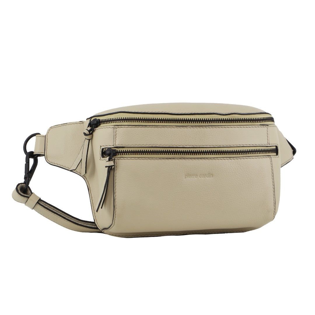 Bolsas Hombro Pierre Cardin Leather 3-Way Sling Bag Hombre Cement | GBEM-08524