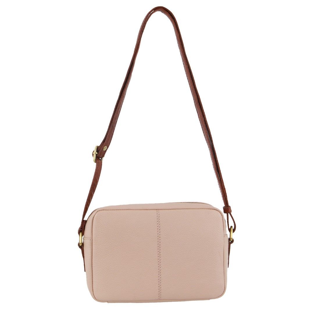 Bolsas Hombro Pierre Cardin Leather Classic Square Crossbody Bag Mujer Beige | TFMJ-70654