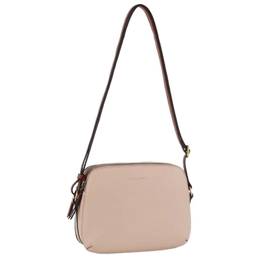 Bolsas Hombro Pierre Cardin Leather Classic Crossbody Bag Mujer Beige | QNYV-91062