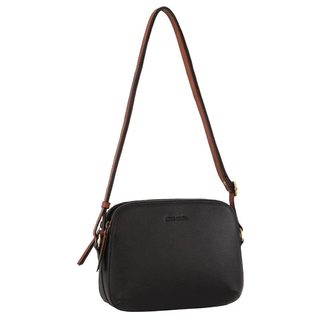 Bolsas Hombro Pierre Cardin Leather Classic Crossbody Bag Mujer Negras | NHTS-64015