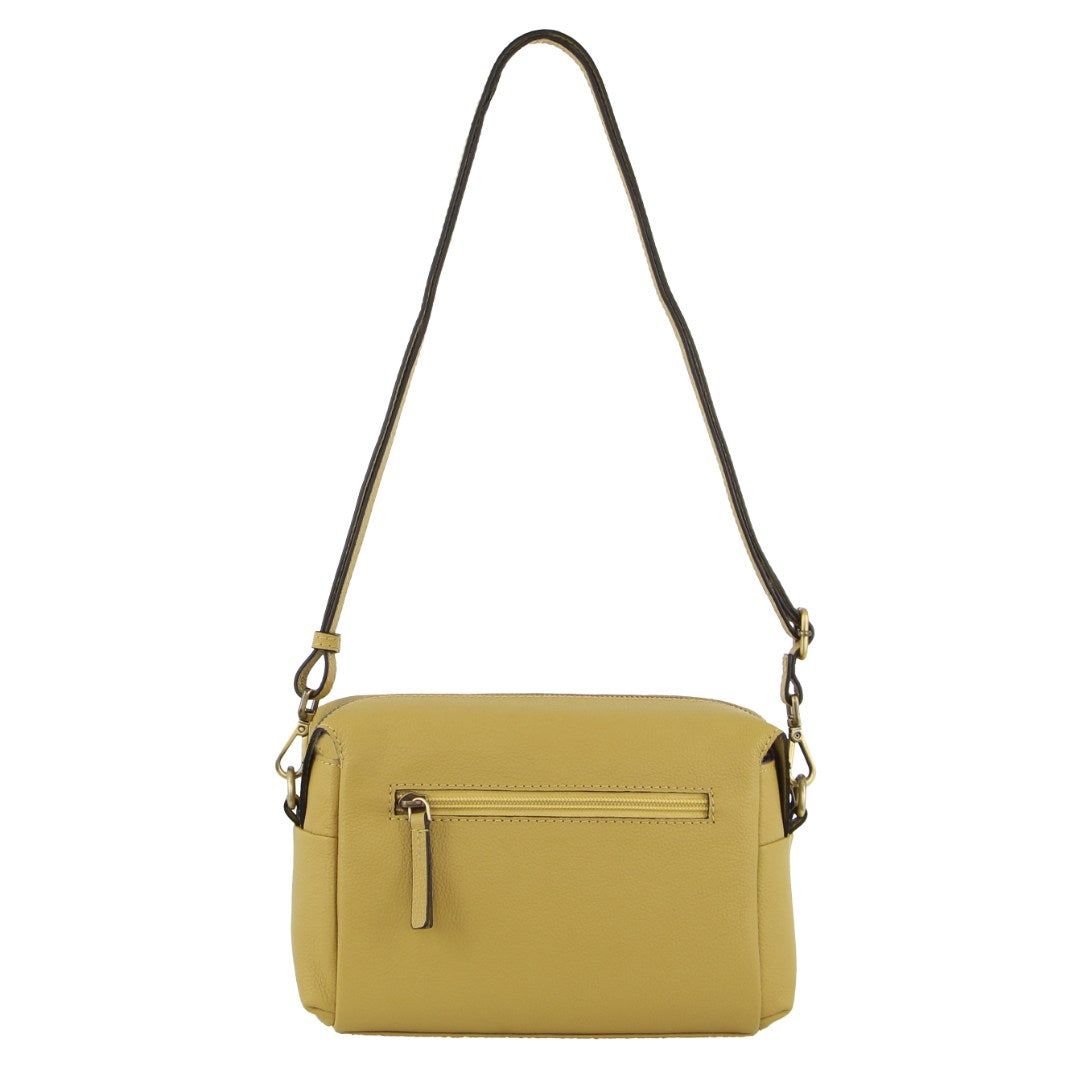 Bolsas Hombro Pierre Cardin Leather Cross-Body Bag Clutch Mujer Amarillo | FVYC-65037