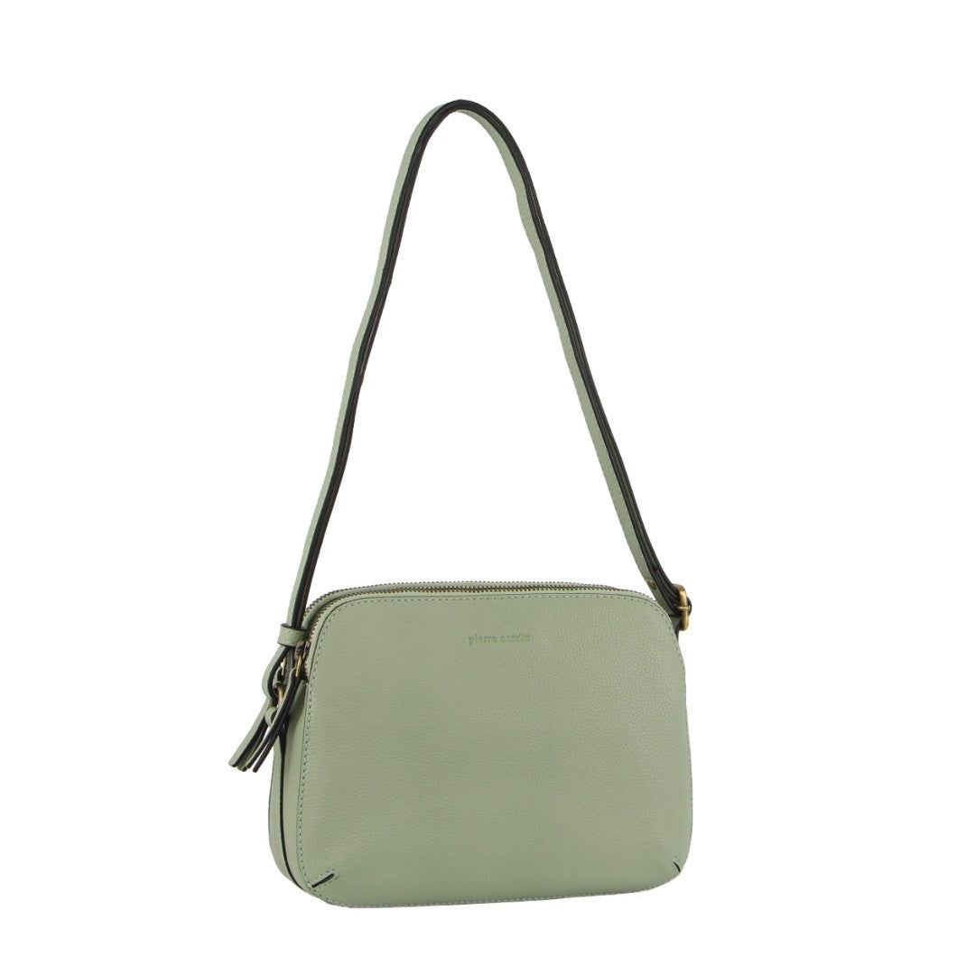 Bolsas Hombro Pierre Cardin Leather Crossbody Bag Mujer Jade | FEUT-92641