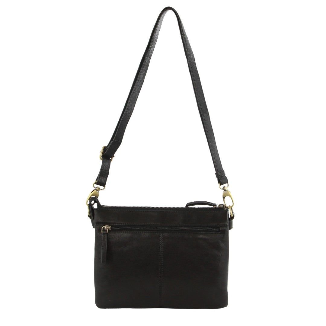 Bolsas Hombro Pierre Cardin Leather Crosbody Bag Mujer Negras | DROZ-82430