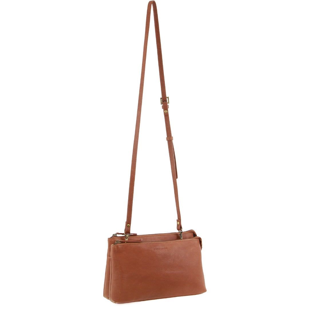 Bolsas Hombro Pierre Cardin Leather Crossbody Bag Mujer Marrones | XYMC-92803