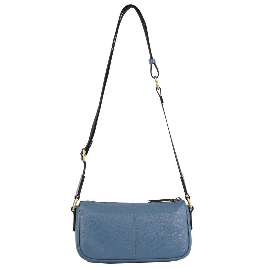 Bolsas Hombro Pierre Cardin Leather Cross-Body Bag Mujer Azules | AZKO-37465