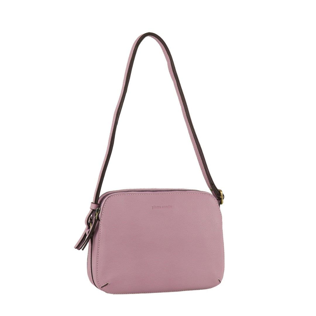 Bolsas Hombro Pierre Cardin Leather Crossbody Bag Mujer Rosas | QZPA-14398