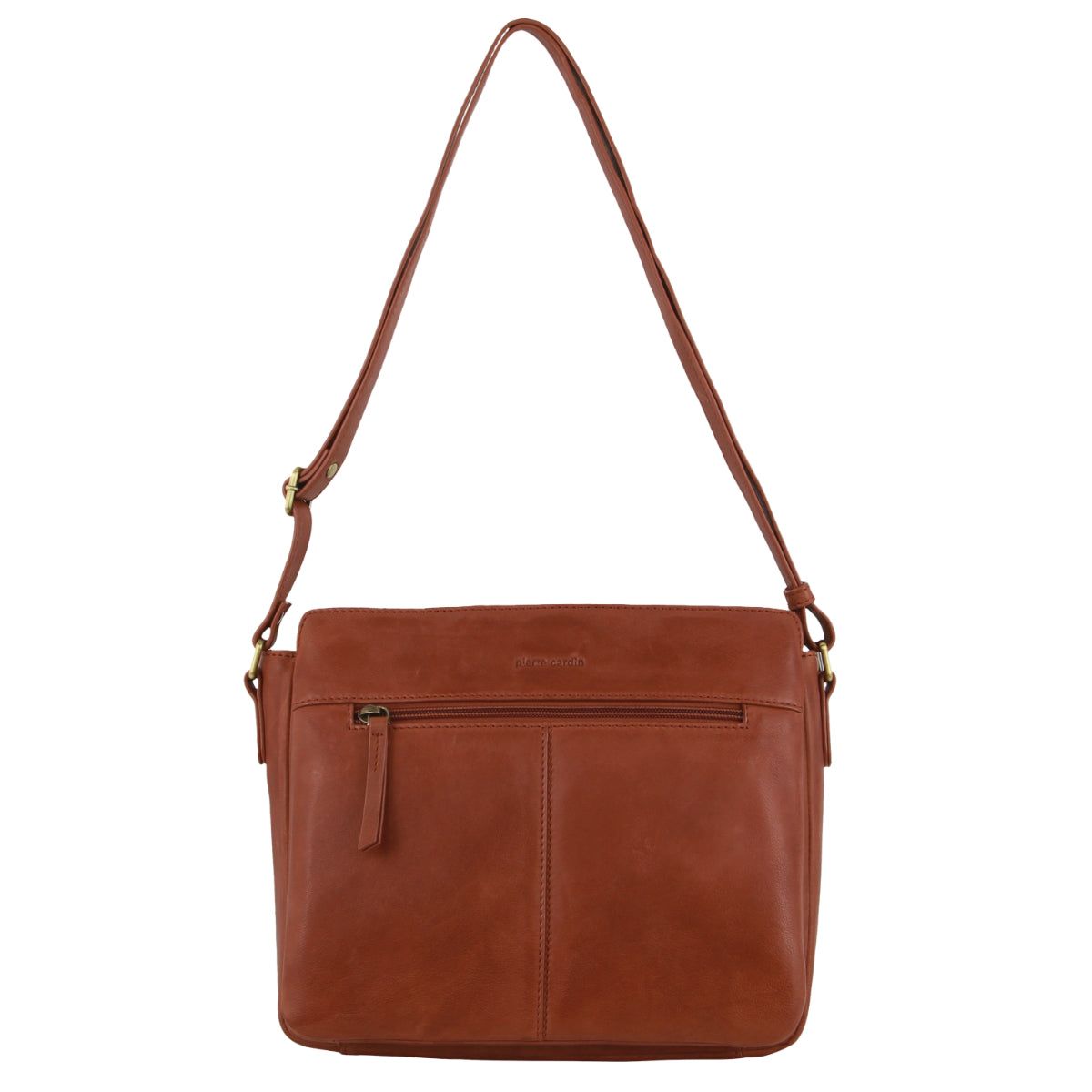 Bolsas Hombro Pierre Cardin Leather Cross-Body Bag Mujer Marrones | YVGN-27385