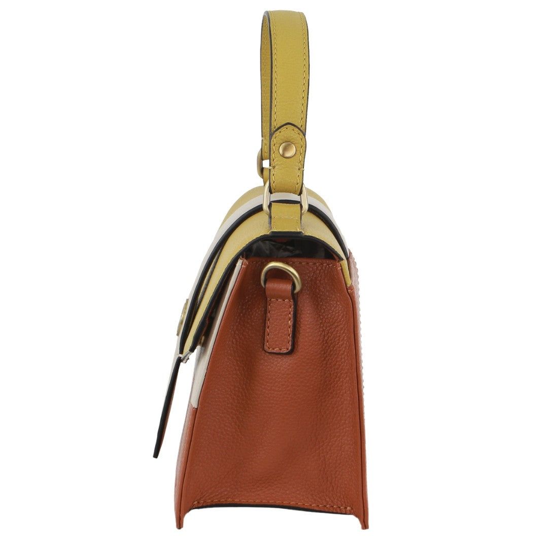 Bolsas Hombro Pierre Cardin Leather Cross-Body Clutch Bag Mujer Amarillo | MJRW-85493