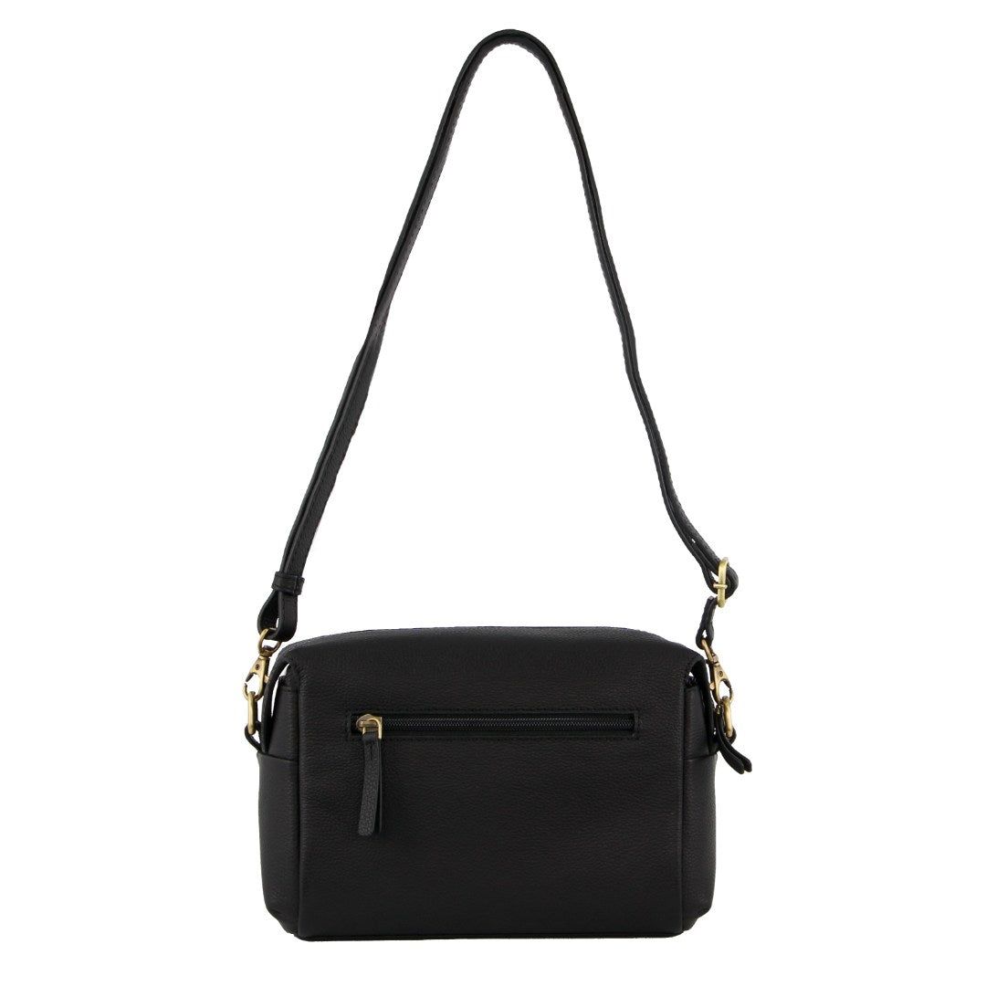 Bolsas Hombro Pierre Cardin Leather Cross-Body Bag Clutch Mujer Negras | MGRN-06714