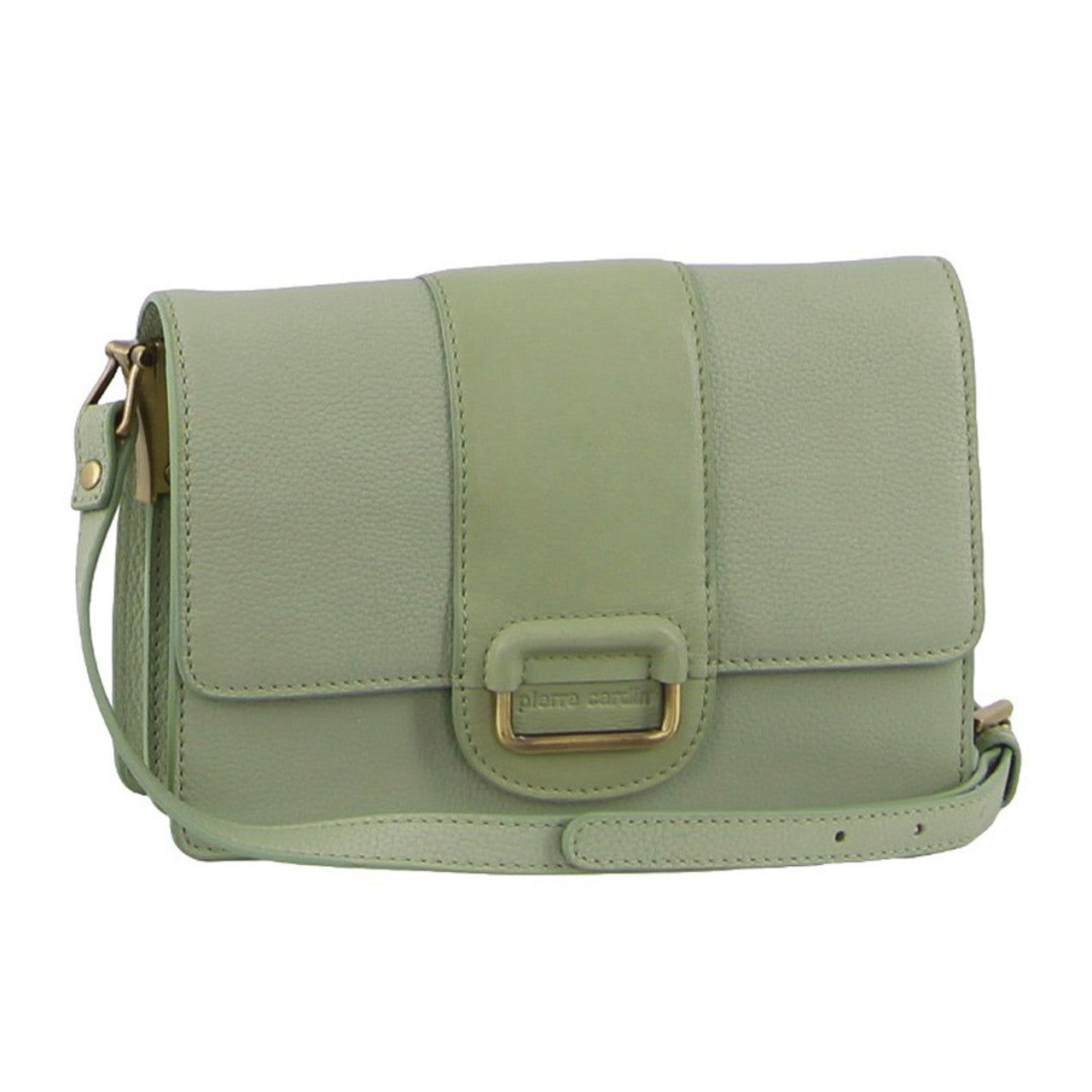 Bolsas Hombro Pierre Cardin Leather Flapover Cross-Body Clutch Mujer Jade | WNCX-86924