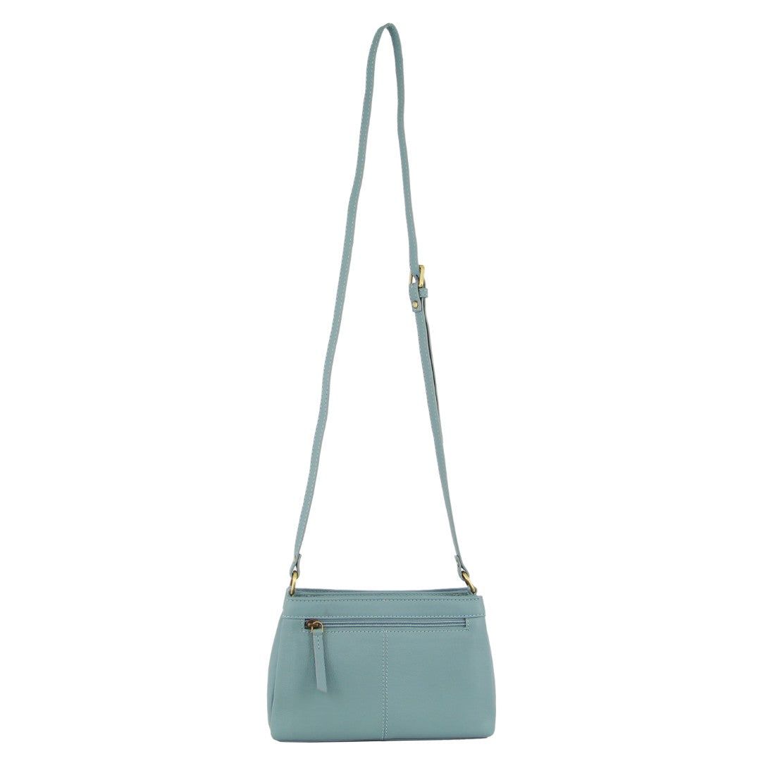 Bolsas Hombro Pierre Cardin Leather Perforated Design Cross-Body Bag Mujer Azules | KUXN-51409