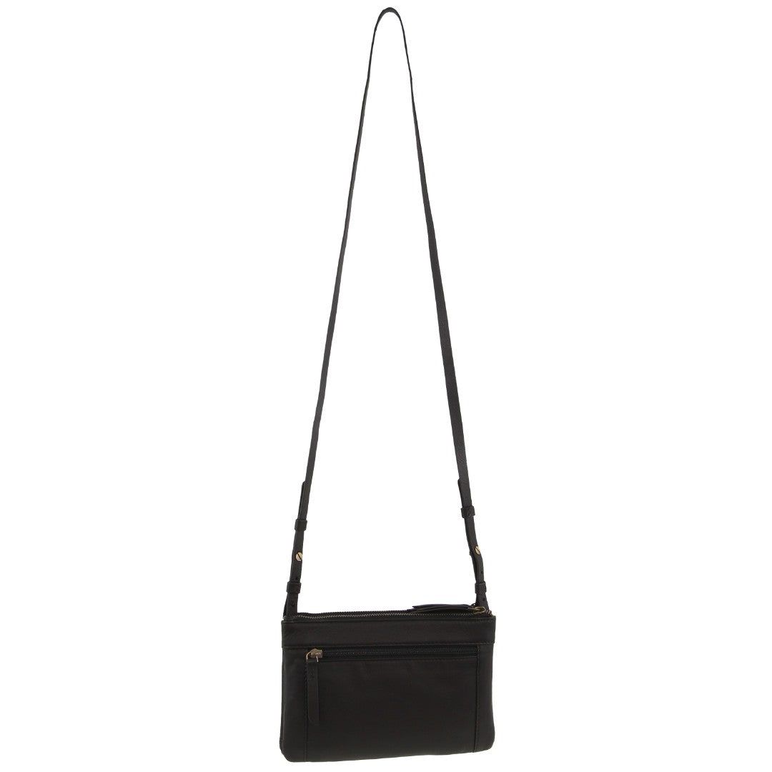 Bolsas Hombro Pierre Cardin Leather Pleated Design Crossbody Bag Mujer Negras | DXMR-40236