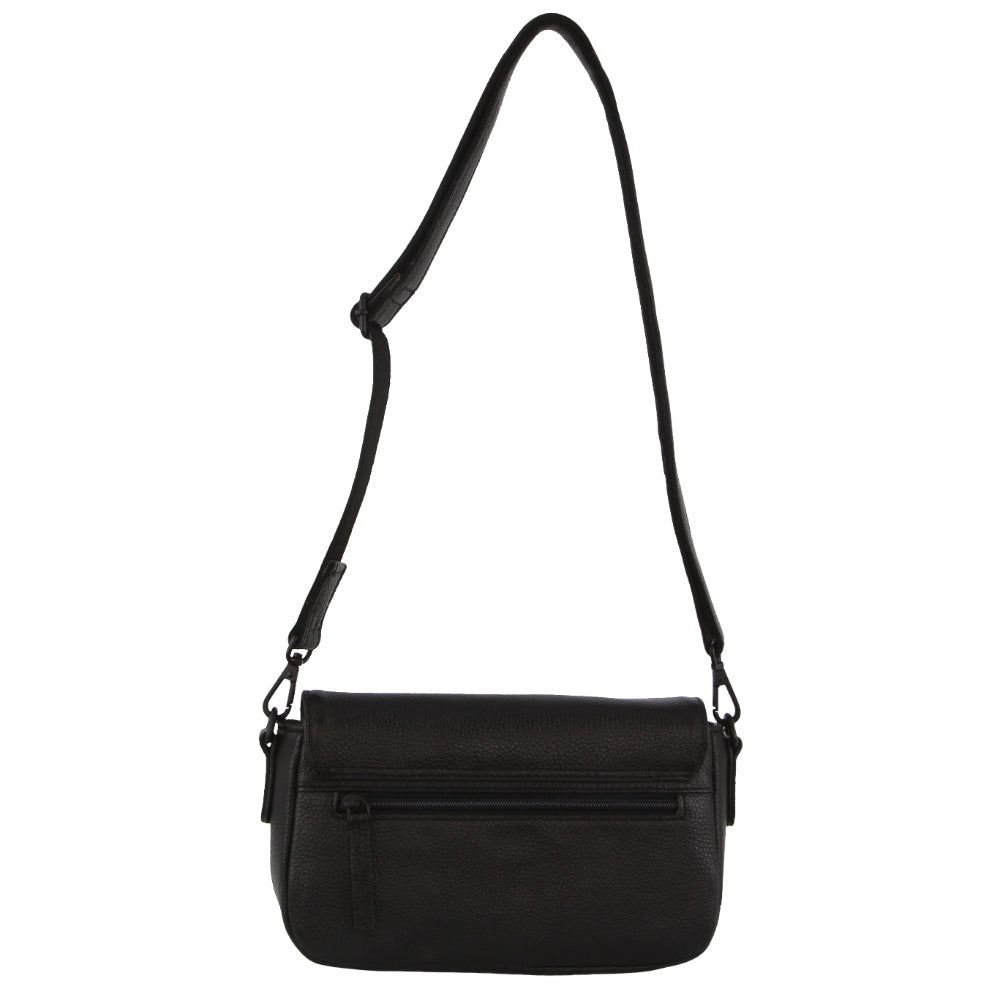 Bolsas Hombro Pierre Cardin Leather Pleated Design Crossbody Bag Mujer Negras | KIET-39015