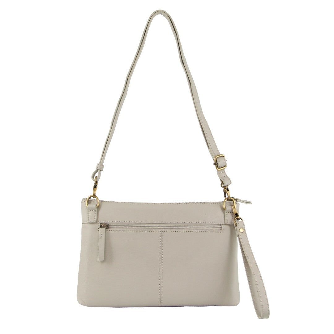 Bolsas Hombro Pierre Cardin Leather Stitch-design Cross-Body Bag Mujer Beige | GATF-84936