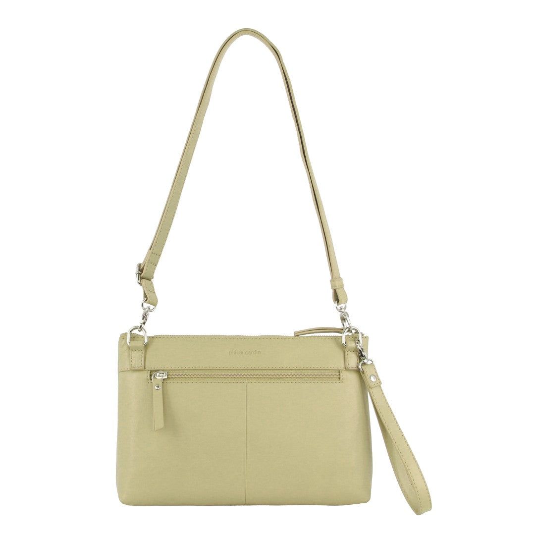 Bolsas Hombro Pierre Cardin Leather Stitch-design Cross-Body Bag Mujer Marrones | EGMS-54206