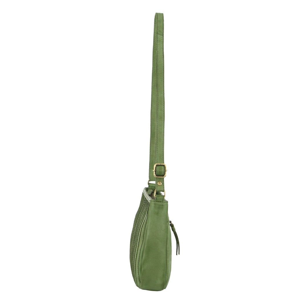 Bolsas Hombro Pierre Cardin Leather Stitch-design Cross-Body Bag Mujer Verde | ADBT-82173