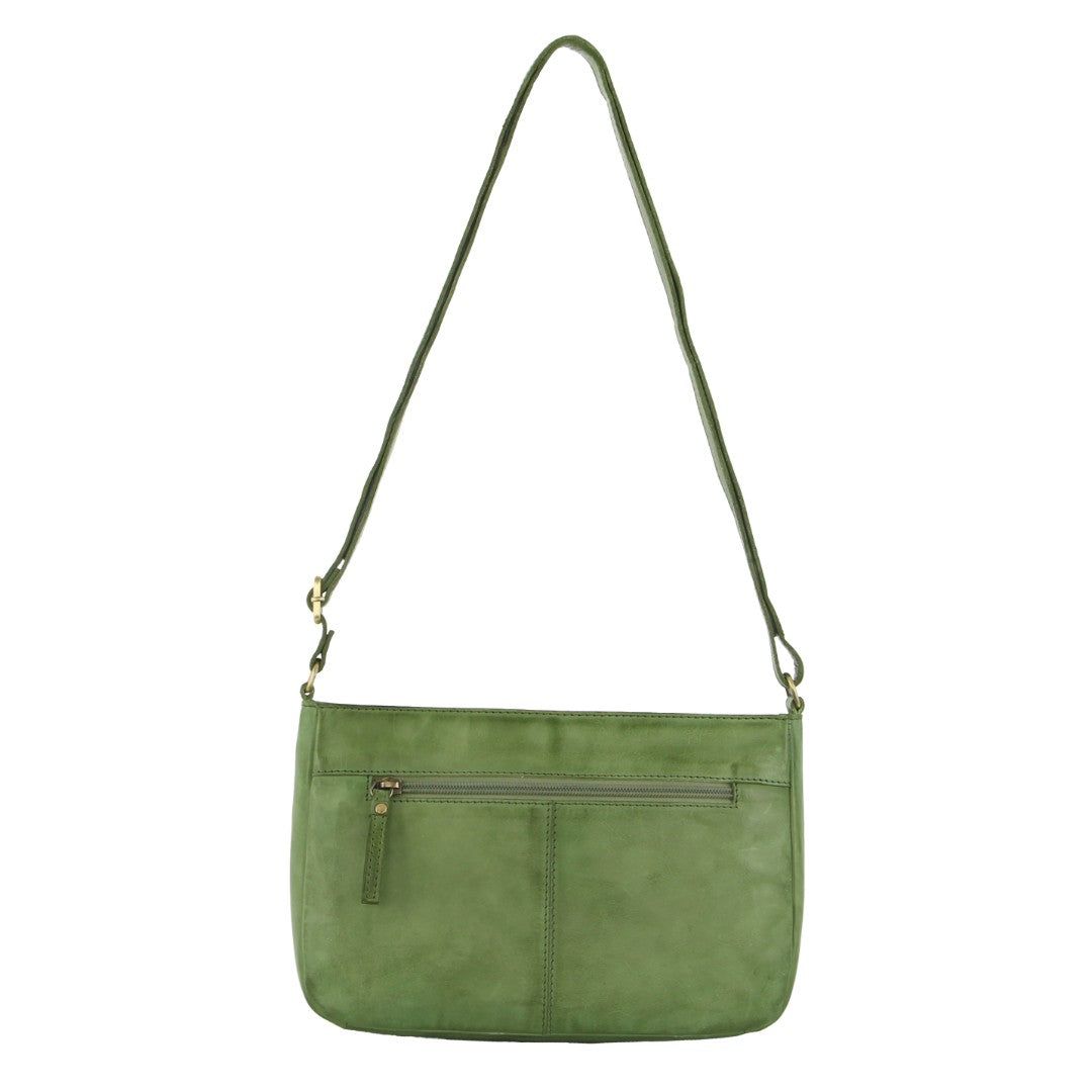 Bolsas Hombro Pierre Cardin Leather Stitch-design Cross-Body Bag Mujer Verde | ADBT-82173