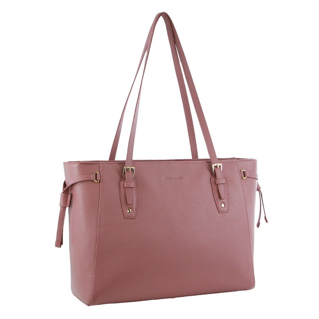 Bolsas Hombro Pierre Cardin Leather Tote Bag Mujer Rosas | VCEU-78509