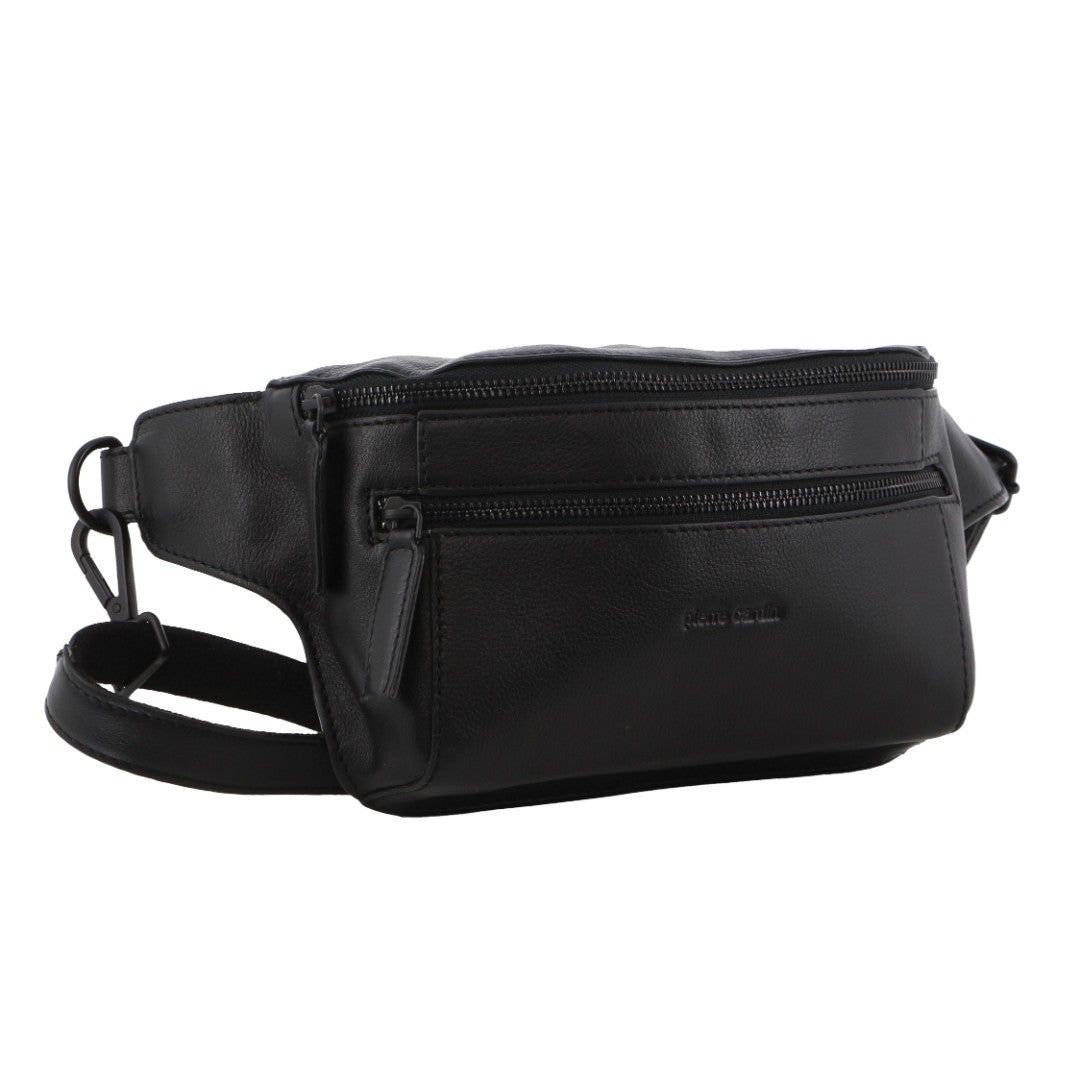 Bolsas Hombro Pierre Cardin Pirre Cardin Leather 3-Way Sling Bag Mujer Negras | GOBF-64730