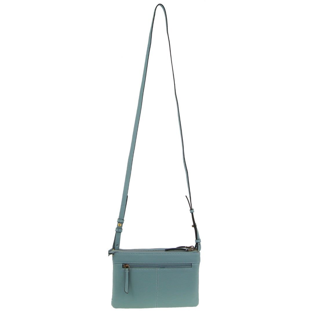 Bolsas Hombro Pierre Cardin leather Pleated-Design Cross-Body Bag Mujer Azules | UYHN-16059