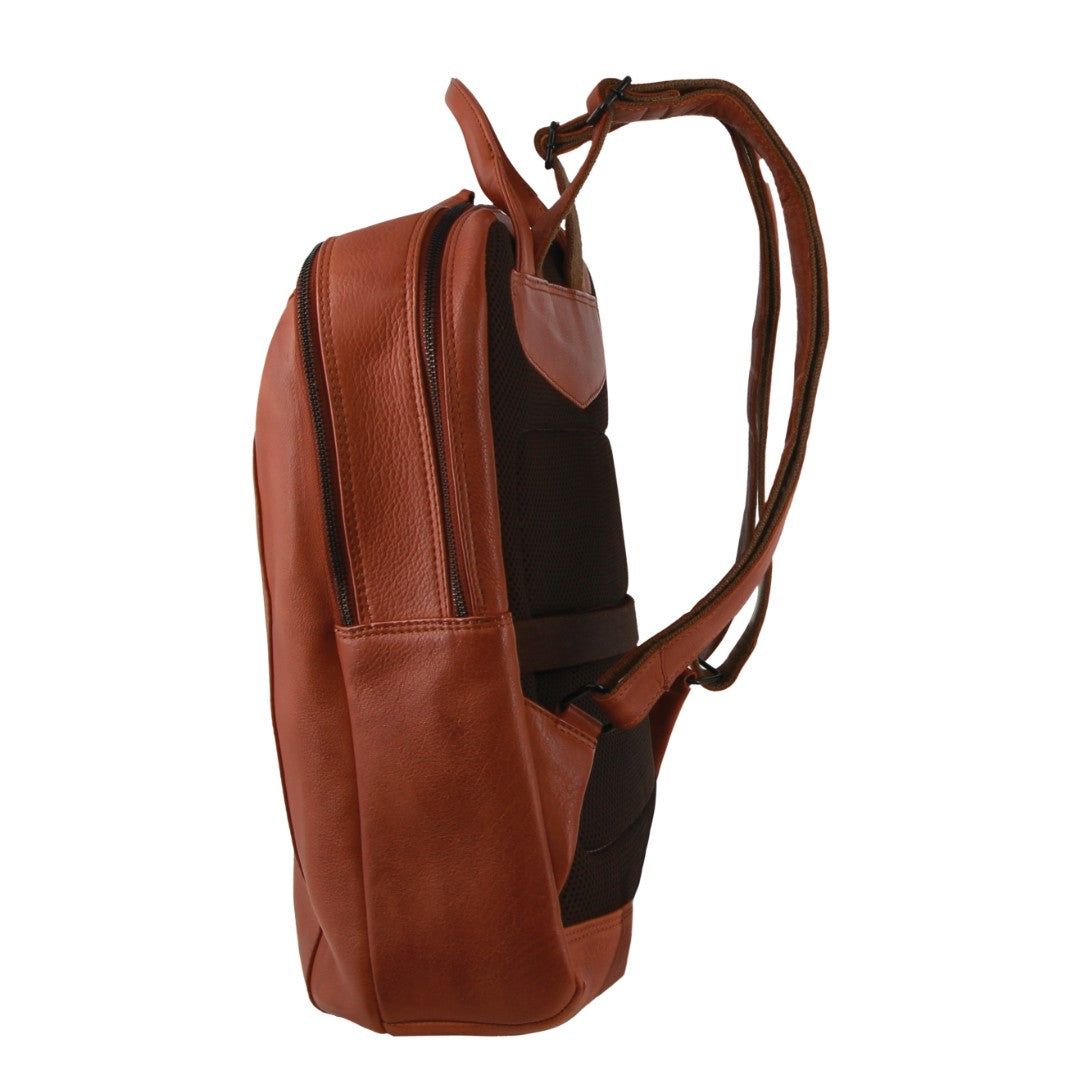 Bolsas de Negocios Pierre Cardin Leather Business Laptop Backpack Mujer Marrones | DXEB-48671