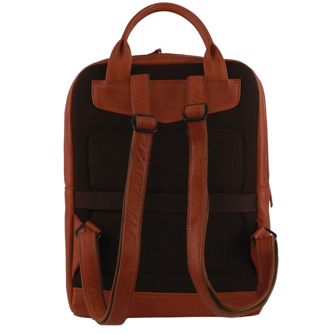 Bolsas de Negocios Pierre Cardin Leather Business Laptop Backpack Mujer Marrones | DXEB-48671