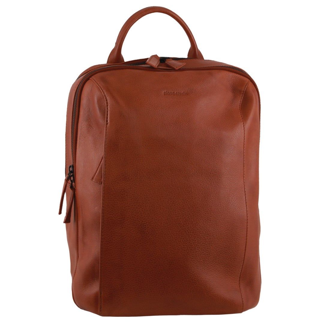 Bolsas de Negocios Pierre Cardin Leather Business Laptop Backpack Mujer Marrones | DXEB-48671