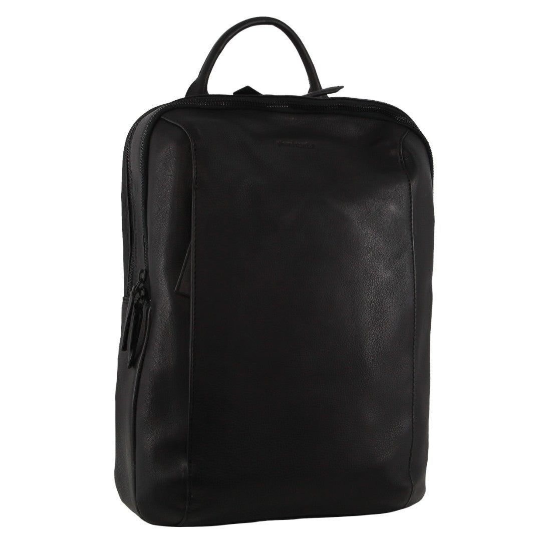 Bolsas de Negocios Pierre Cardin Leather Business Laptop Backpack Mujer Negras | OPWV-03412