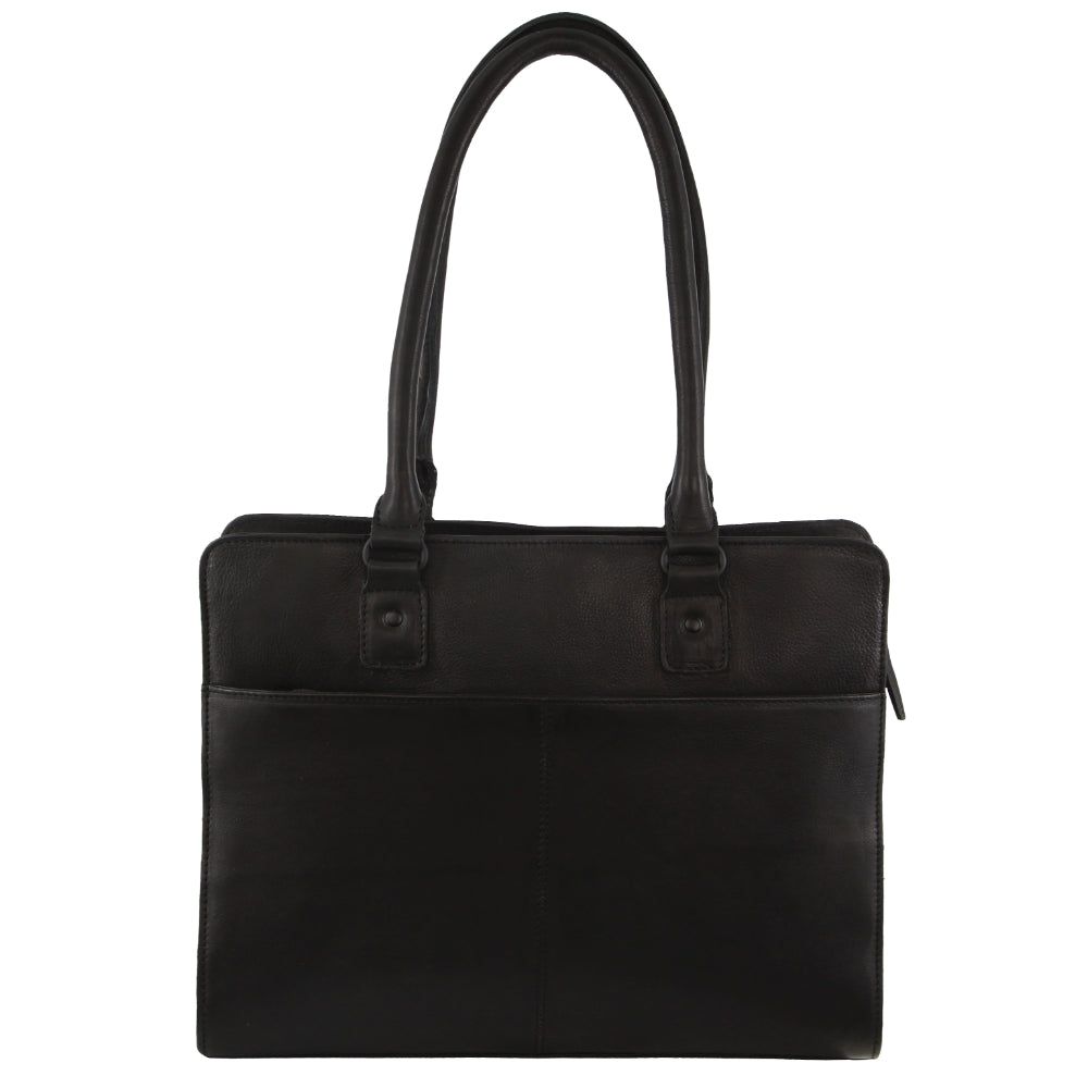 Business Computer Bags Pierre Cardin Leather Computer Tote Bag Hombre Negras | HXIW-47213