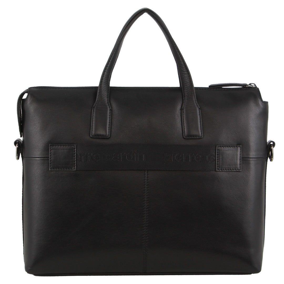 Business Computer Bags Pierre Cardin Leather Business Travel Bag Hombre Negras | HQER-78610