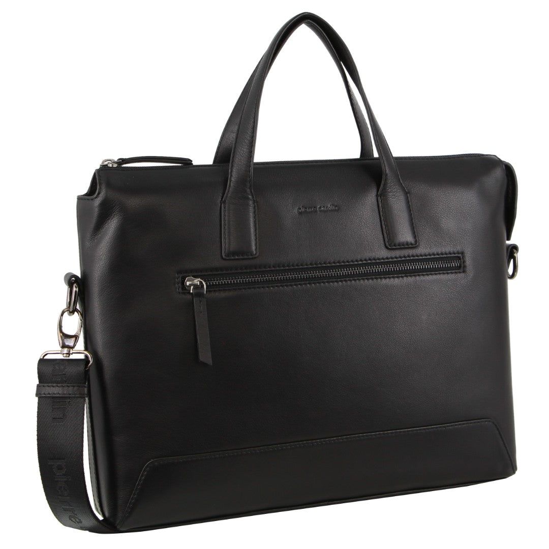 Business Computer Bags Pierre Cardin Leather Business Travel Bag Hombre Negras | HQER-78610