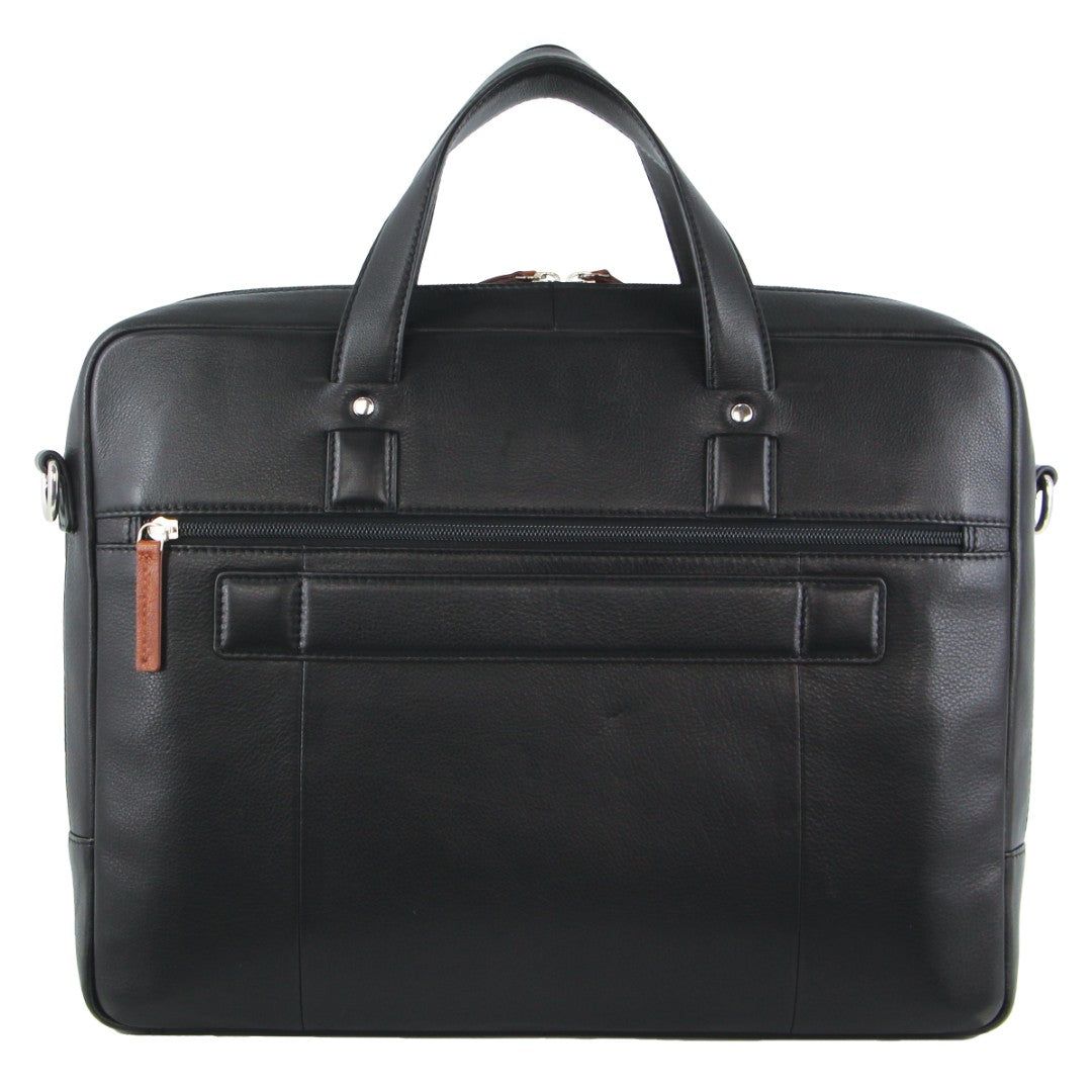 Business Computer Bags Pierre Cardin Leather Multi-Compartment Business Bag Hombre Negras | SOJB-45360